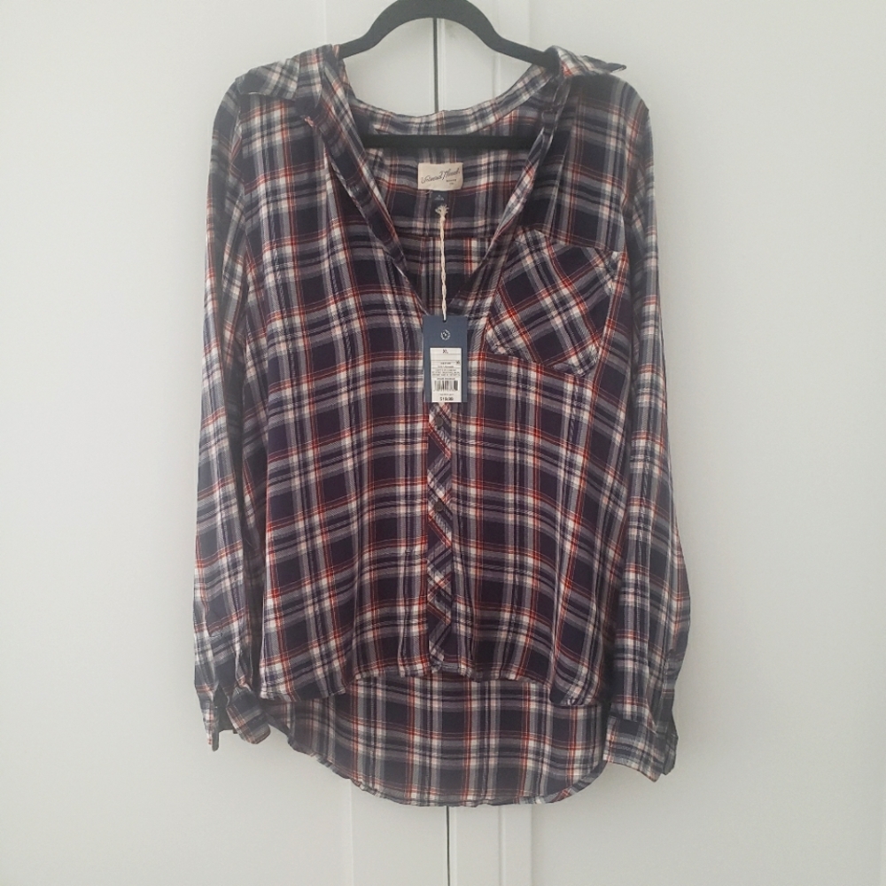 NEW Plaid Blouse